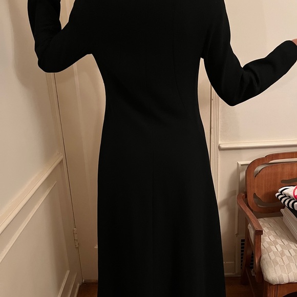 Moschino Vintage Black Wool Crepe Maxi Coat - Picture 9 of 14